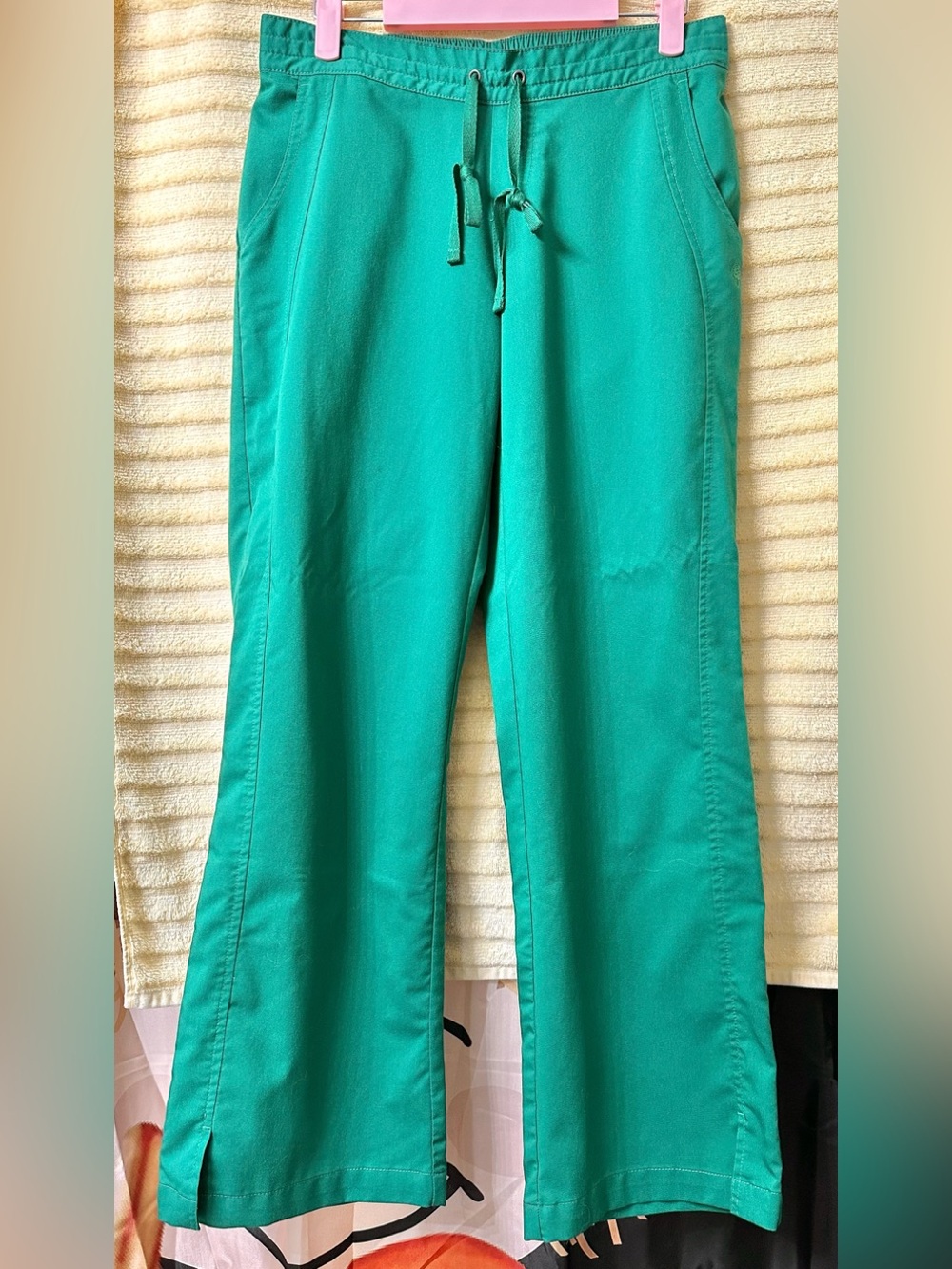 Healing Hands Purple Label Taylor style Hunter Green Scrub Pants for Women EUC